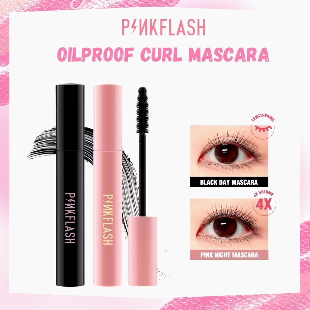 PINKFLASH oil proof curl mascara | day mascara | night mascara - mascara pinkflash