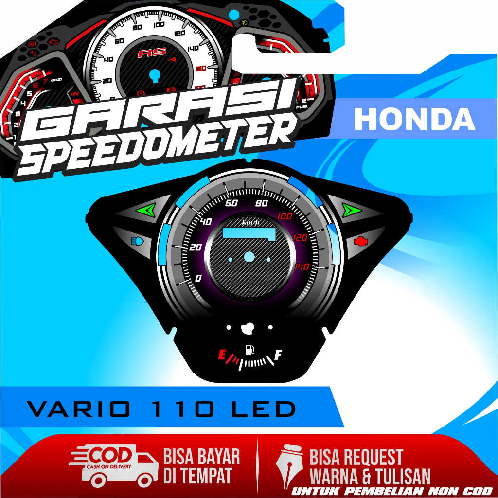 papan speedometer custom honda vario 110 led