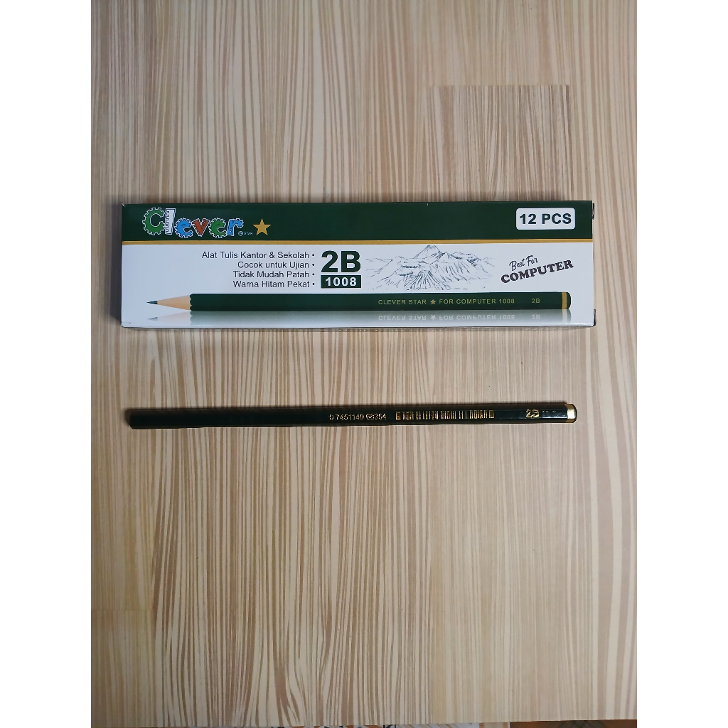 

1 LSN / 12 Pcs Pensil Clever Star 2B Pencil [1008 HIJAU]
