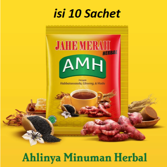 

AMH Jahe Merah Renceng isi 10 Super Plus Gingseng Habbatussauda Madu | Luna.on