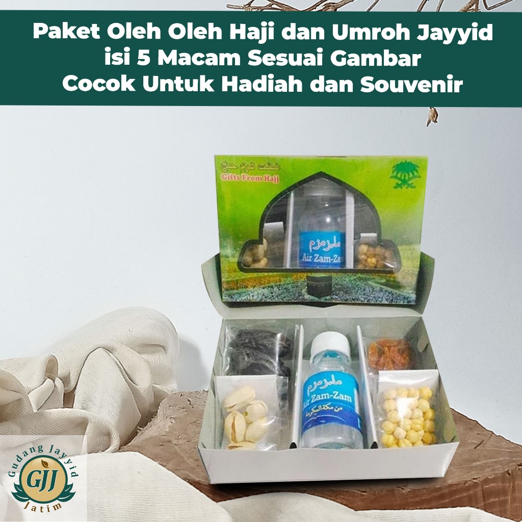 

Paket Oleh Oleh Haji dan Umroh Jayyid isi 5 Macam Sesuai Gambar - Cocok Untuk Hadiah dan Souvenir