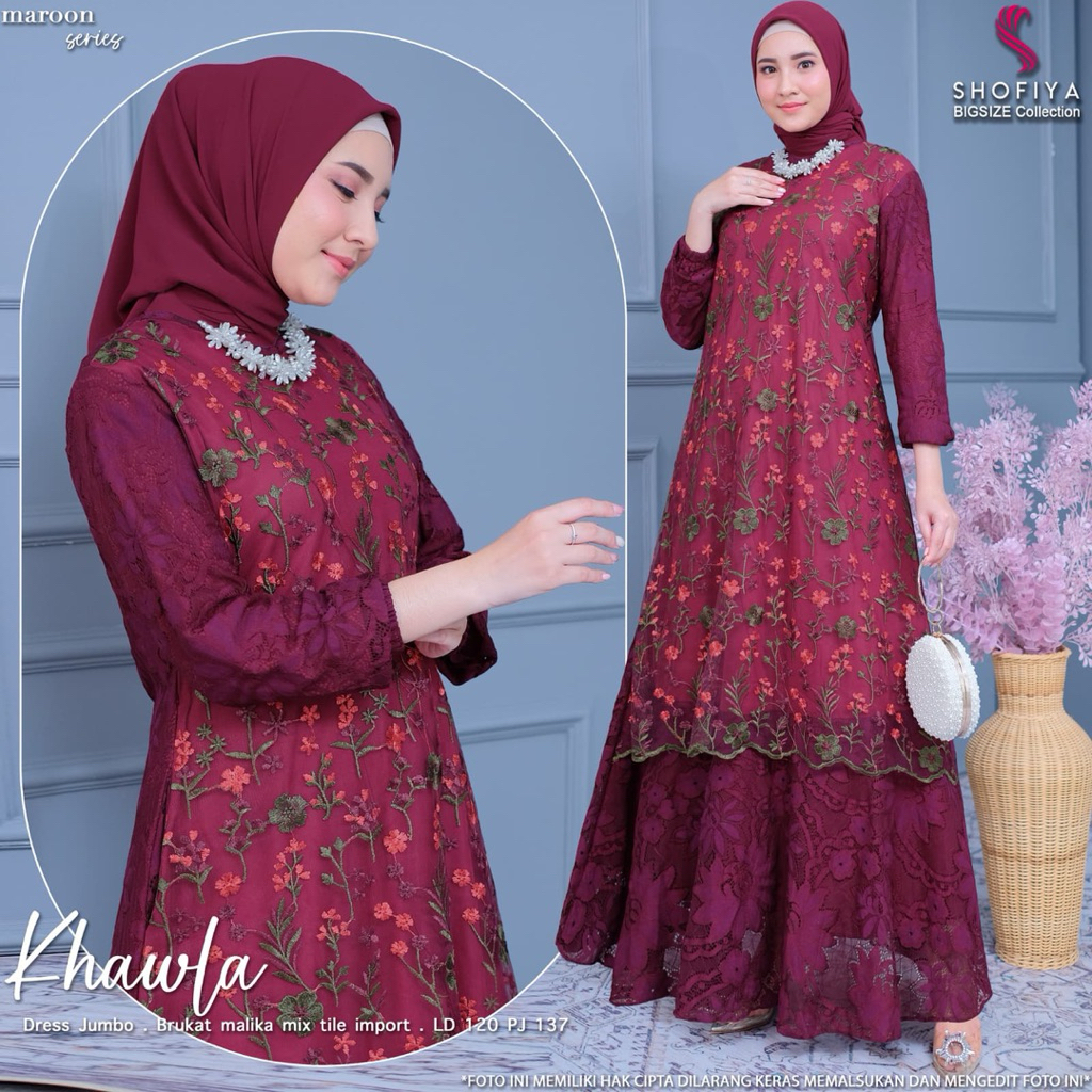 khawla shofiya - original shofiya - gamis bruklat shofiya - gamis tile shofiya