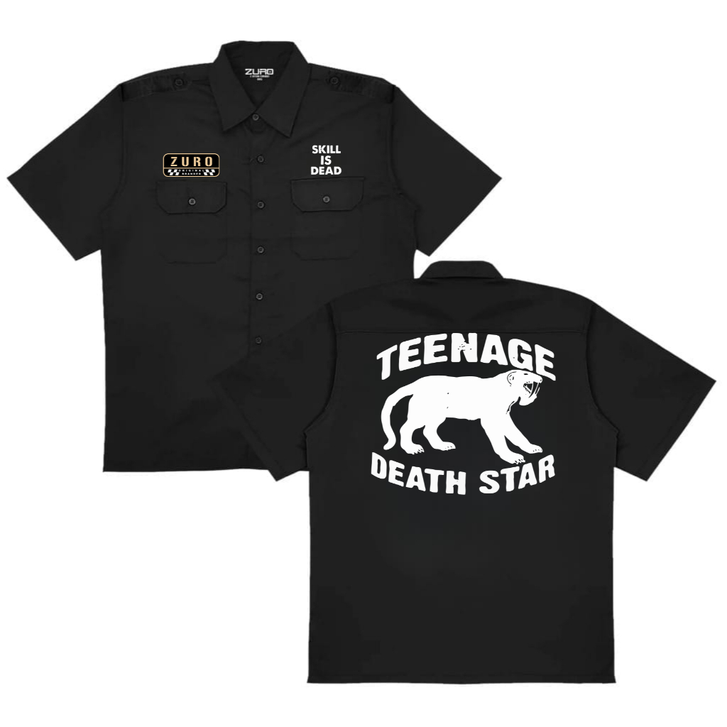 takeshi Workshirt  Teenage Death Star kemeja kerja PDH unisex pria wanita Warna Hitam