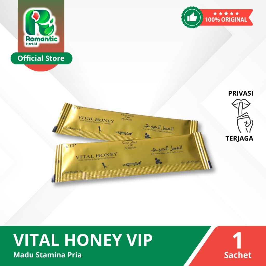 Madu Vital Honey VIP Original 1 Sachet | Madu Kuat Stamina Pria