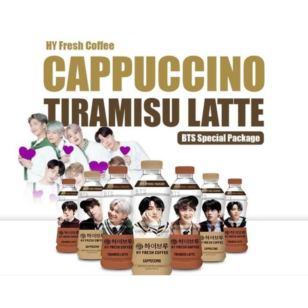 

HY Coffee BTS Edition Kopi Cappucino Tiramisu Latte 250ml