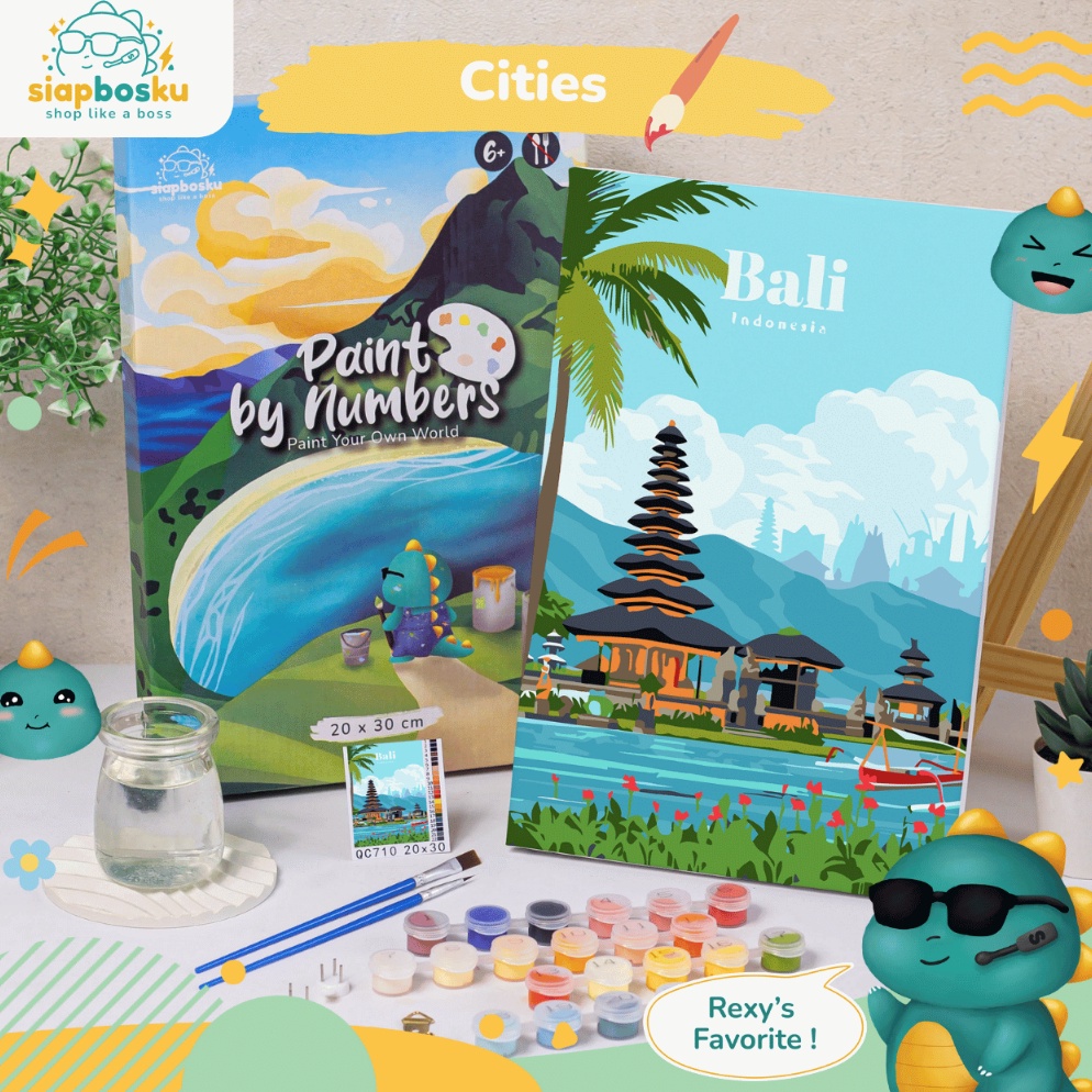 

KODE W42W SIAP BOSKU KANVAS LUKIS PAINT BY NUMBER AESTHETIC 2x3 CM CITIES