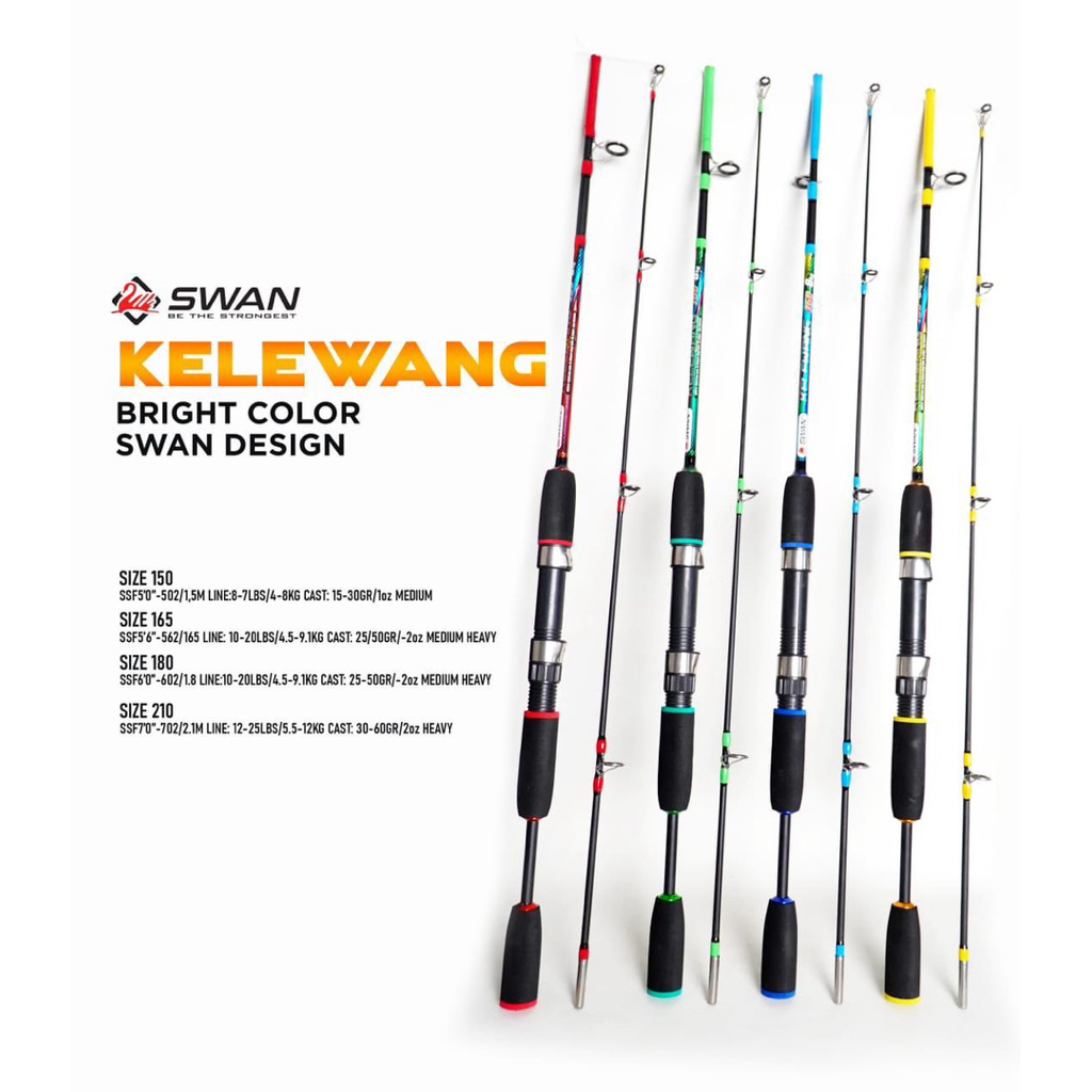 Joran SWAN KELEWANG Japan Style 180 Cm - Spinning Fiber Solid