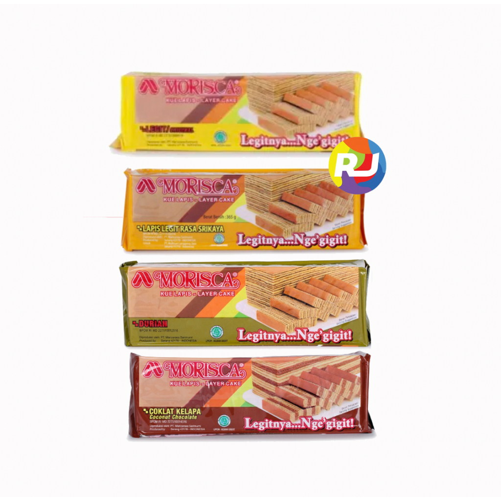 

Morisca Kue Lapis Legit Box 365gr - Original / Durian / Srikaya / Coklat Kelapa