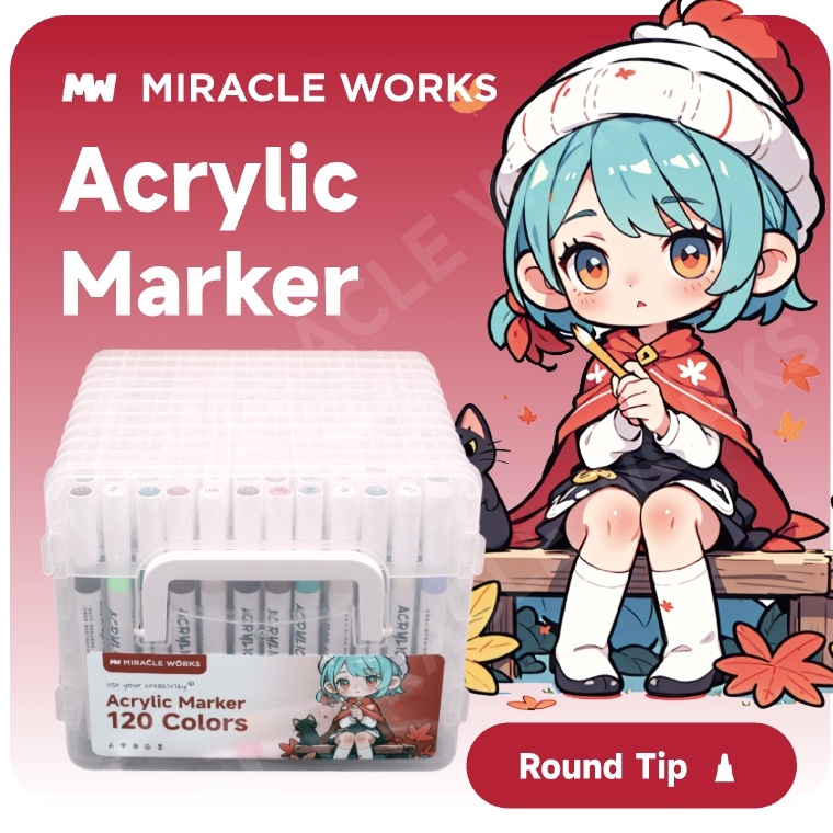 

KODE E62X MW Set Spidol Akrilik Profesional 2436486812 Warna Acrylic Marker DIY Painting Marker