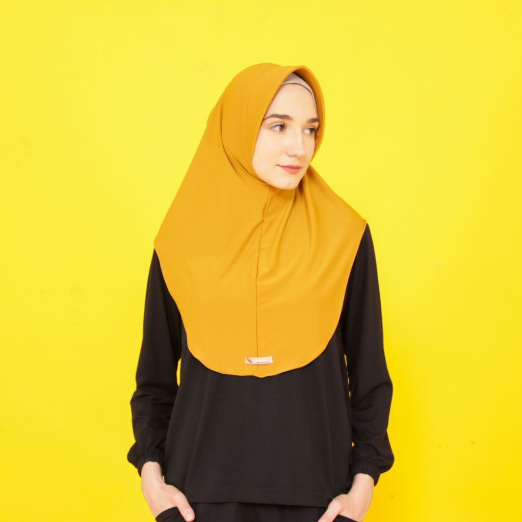 MAYSARON - Hijab Sport Size M Medium Menutup Dada Kerudung Olahraga Bahan Jersey
