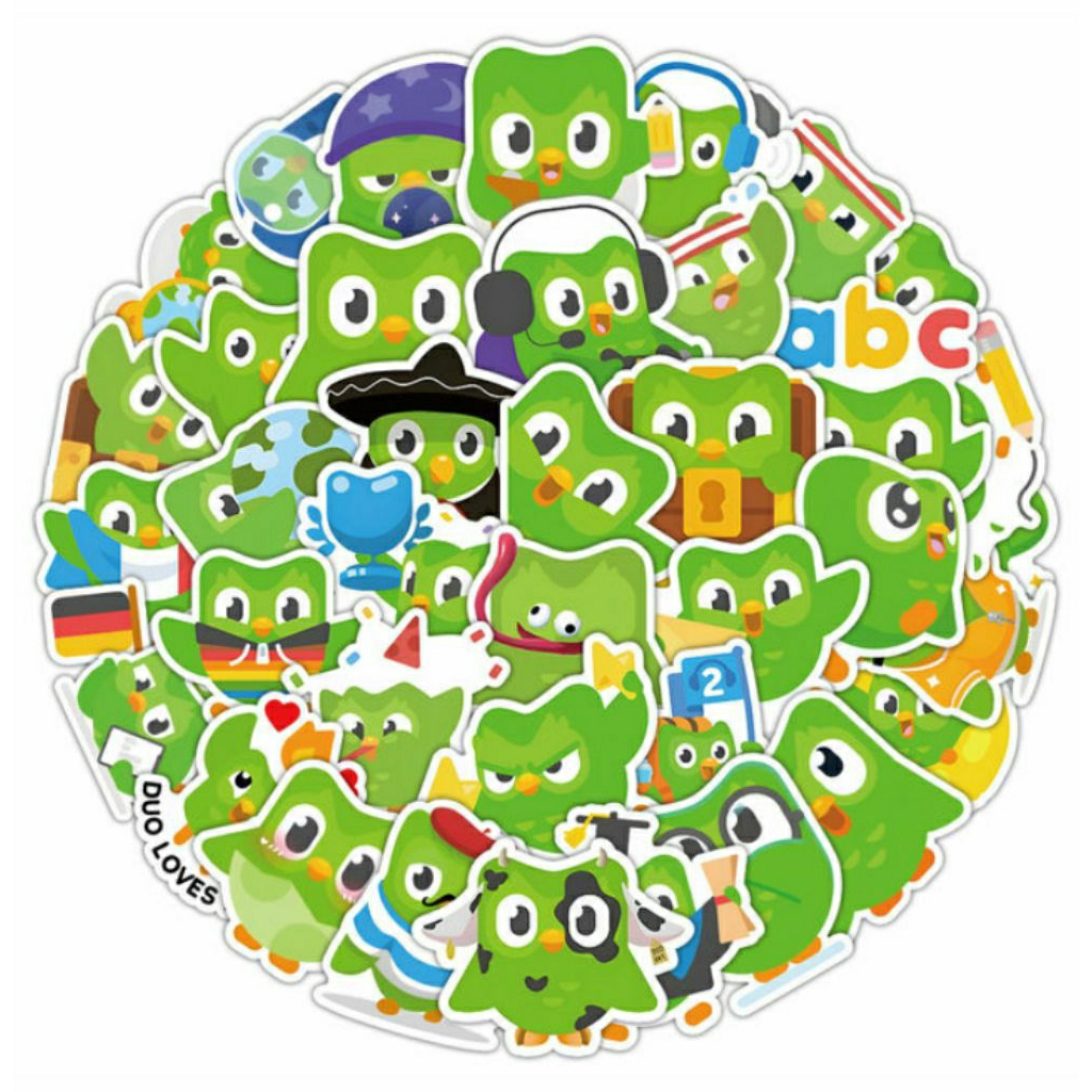 

Stiker Pack DuoLingo Sticker Duo Lingo Sriker Laptop Stiker Helm Stiker Tumblr Stiker Motor Stiker HP, Aksesoris Hp , Anti Air