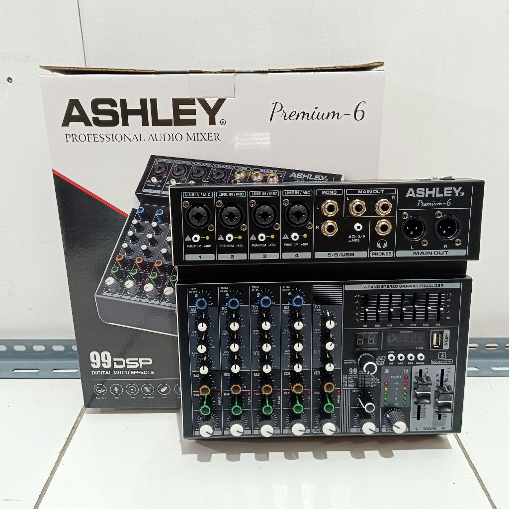 Mixer Ashley Premium 6 Original Mixer Audio 6 channel Ashley Premium-6 Mixer Ashley Premium6 Origina