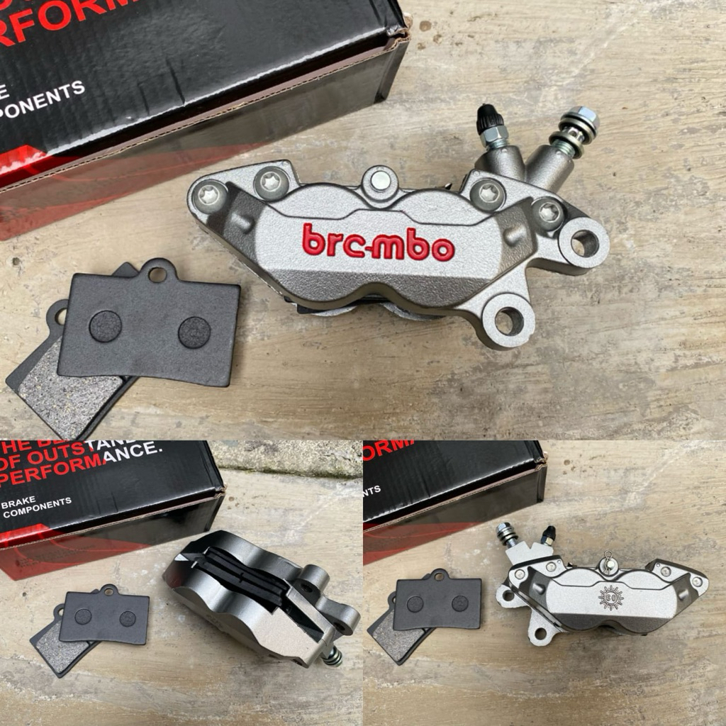 Kaliper brembo axial 4 piston 4P Bigpot warna grey kaliper kanan kaliper brembo axial bigpot kaliper