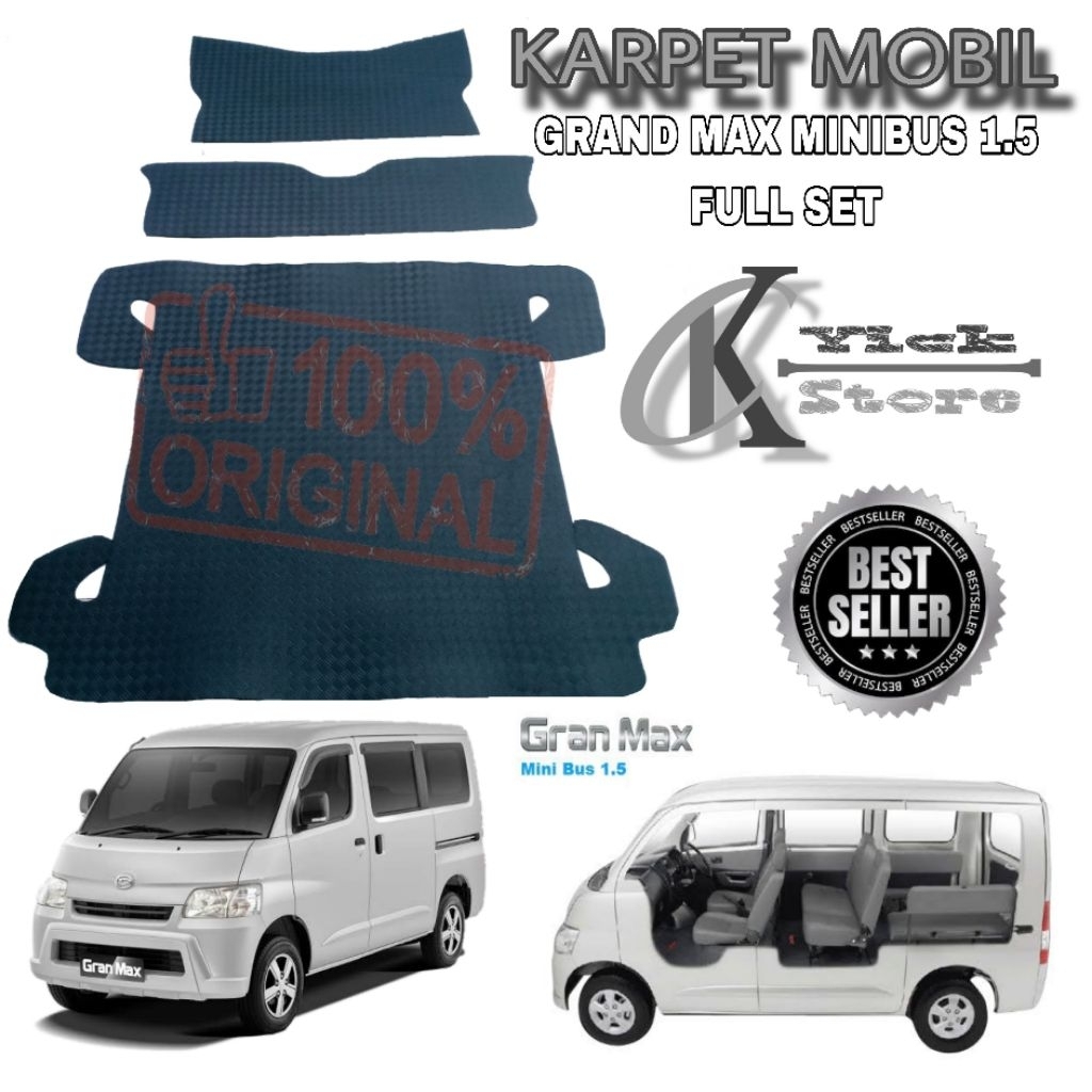 Karpet mobil grand max minibus 1.5 full set / Karpet grand max minibus / Matras alas kaki mobil Gran