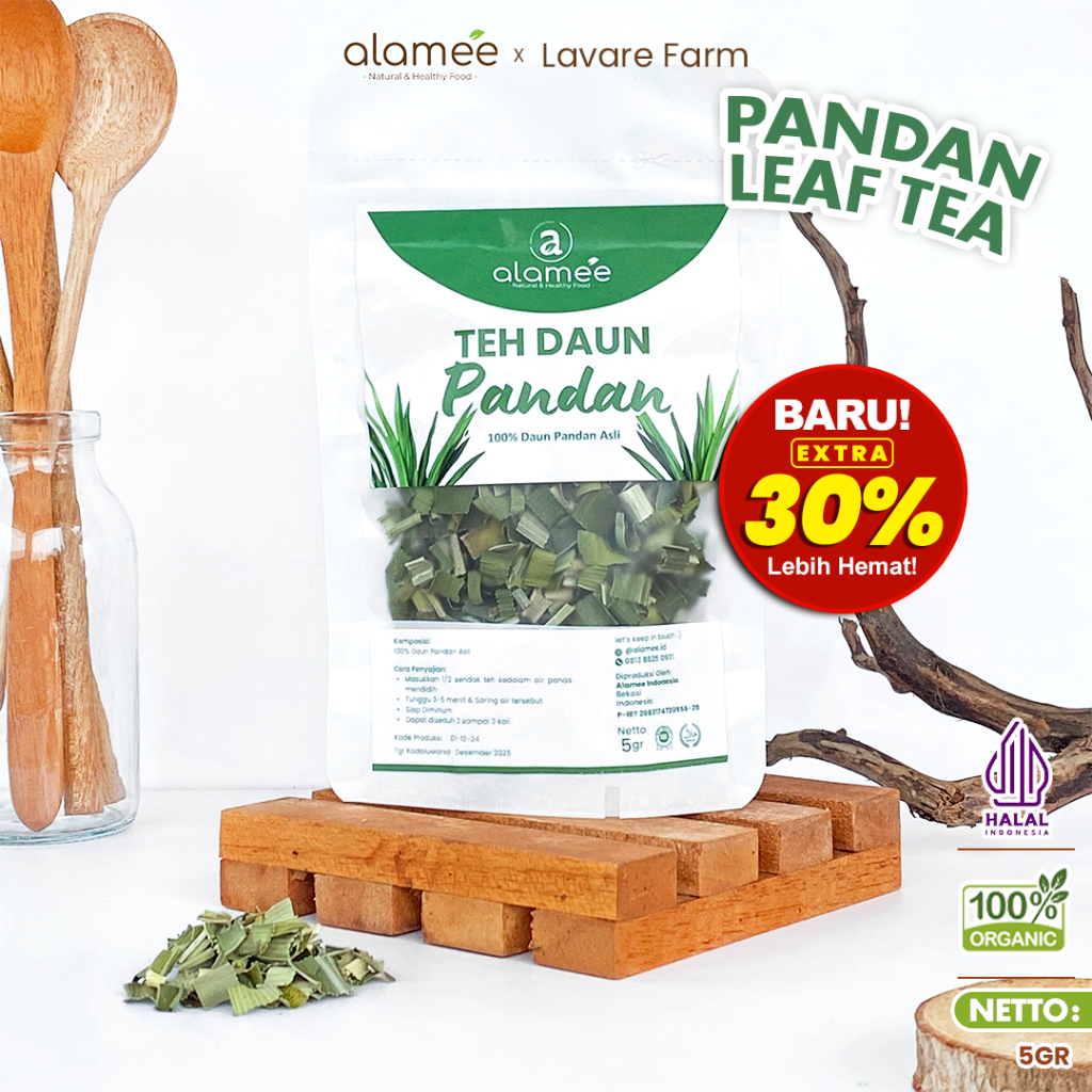 

Teh Daun Pandan Kering Leaf Tea Organik Alami Minuman Herbal Siap Minum Seduh 5 Gr BUMA