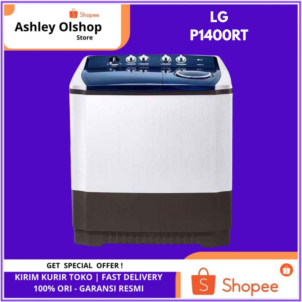 LG MESIN CUCI P1400 2 TABUNG 14 KG // LG P1400RT // MESIN CUCI LG PROMO