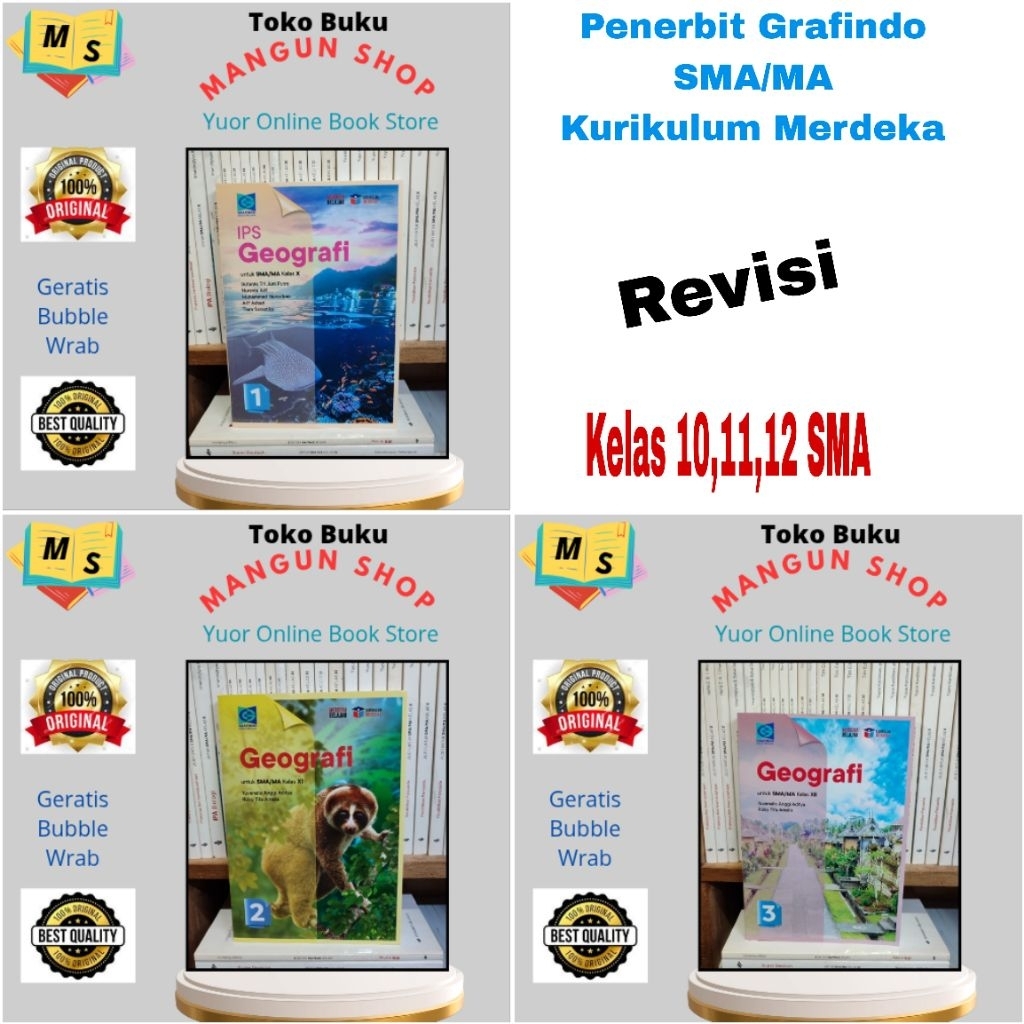 Buku Geografi Kelas 10,11,12 SMA Kurikulum Merdeka Grafindo