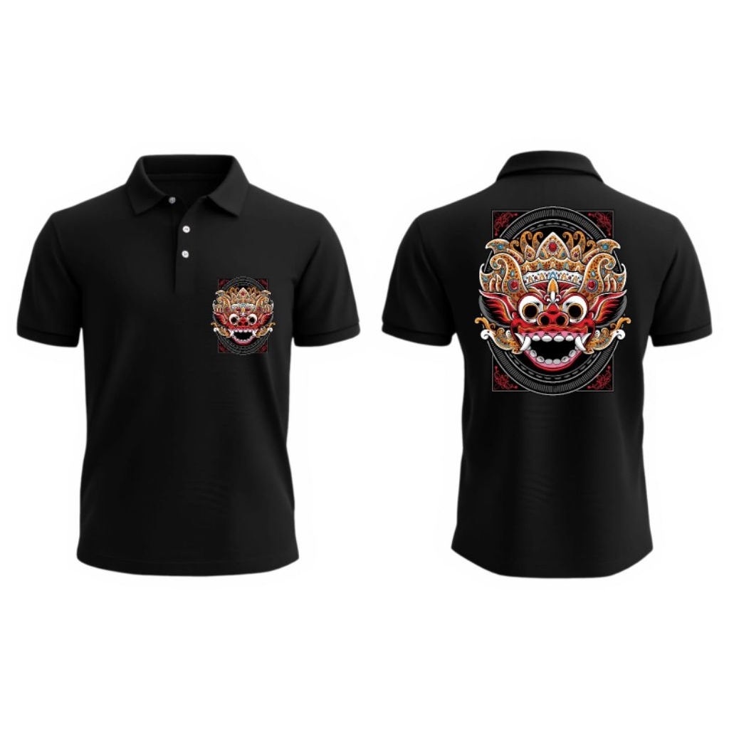 ALPHA - KAOS KERAH MURAH pria dewasa Jumbo Batik Barong bali KOTAK