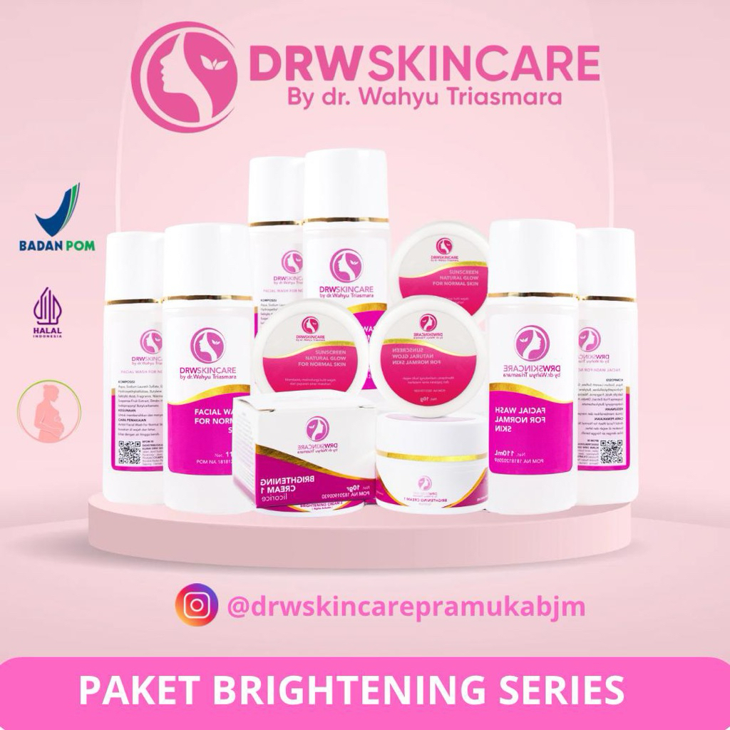 DRW Skincare Paket Brightening Cream 01 02  03 Membantu menghilangkan Flek Hitam Kusam Bekas Jerawat