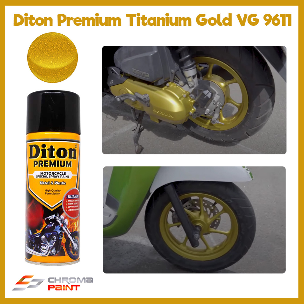Cat Motor Diton Premium Velg & Engine Color - Warna Titanium Gold VG 9611