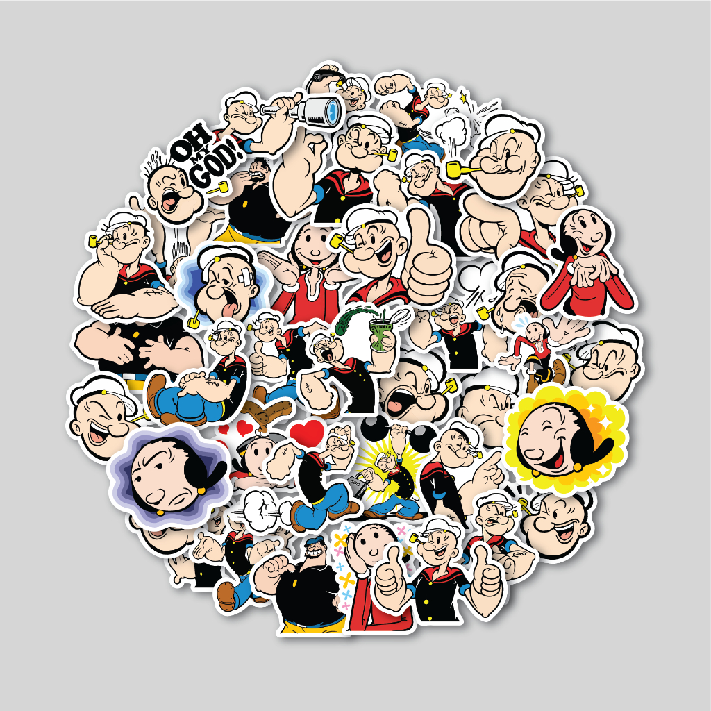 

STICKER PACK POPEYE THE SAILOR MAN | STICKER TUMBLR | STIKER LAPTOP KOPER HELM