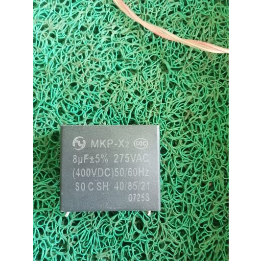 Kapasitor 8uF 275VAC MKP-X2 Pengganti untuk SAMUS 1800G / Sparepart Mesin SAMUS 1800G