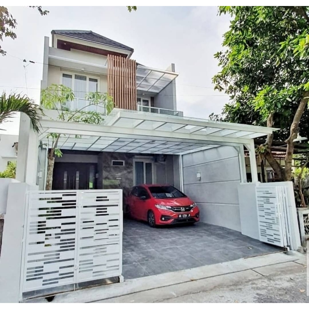 Pagar kanopi rumah modern minimalis