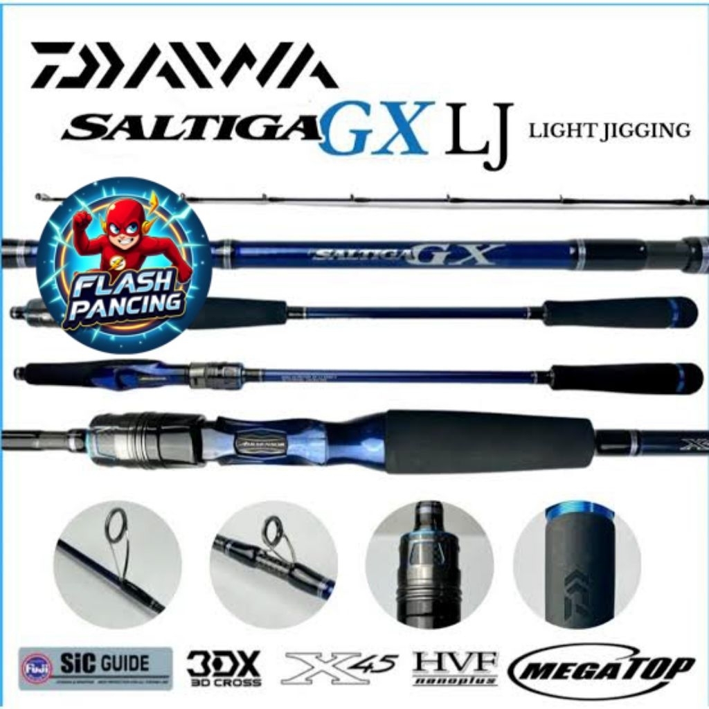JORAN DAIWA SALTIGA GX LJ (632/622/602) PE2/PE3 SPINNING LIGHT JIGGING