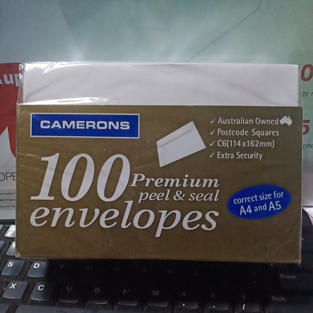 

Amplop Camerons 114 x 162mm/Amplop C6/A4 and A5/Amplop 100 Lembar Envelopes