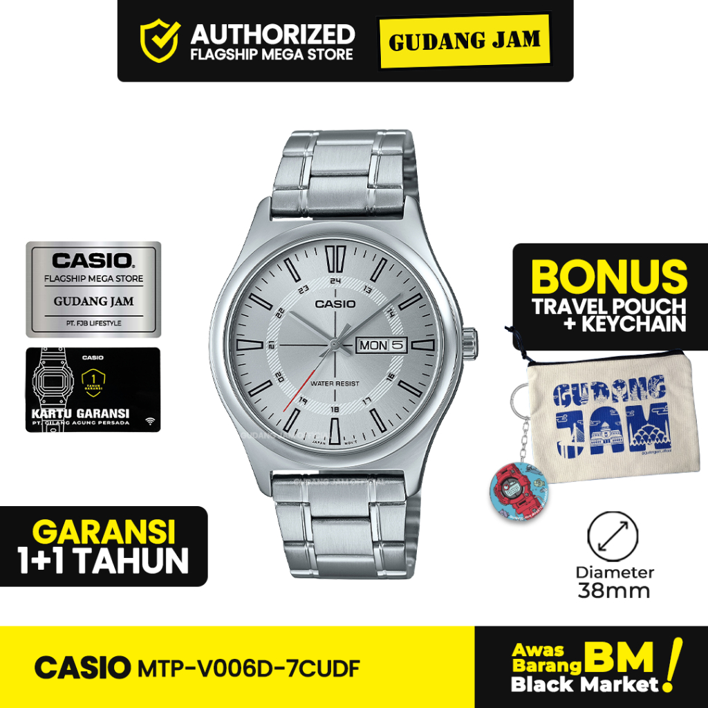 Jam Tangan Casio MTP-V006D-7CUDF MTP-V006D MTP-V006 MTPV006D MTP V006D SLF