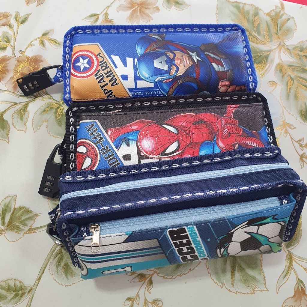 

tempat pensil / pulpen cowok + gembok angka