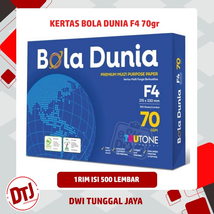 

Kertas Bola Dunia F4 70 gram