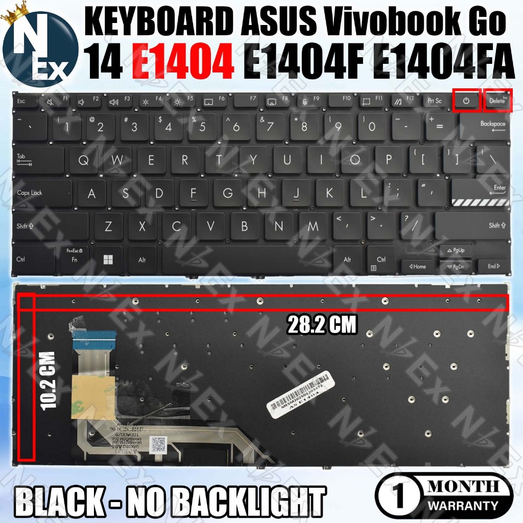 KEYBOARD ASUS Vivobook Go 14 E1404 E1404F E1404FA BLACK