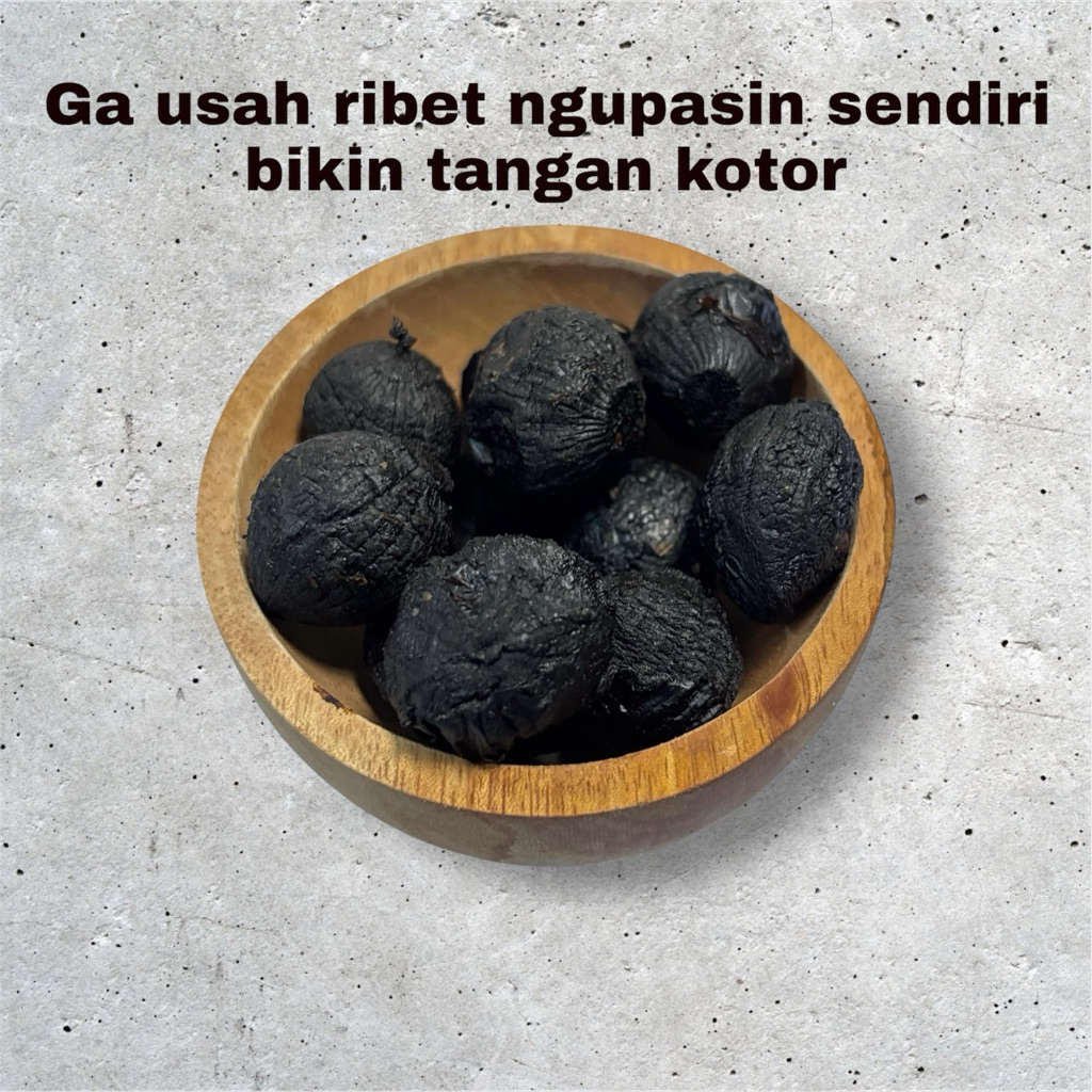

Black Garlic Tunggal Kupas 150gr Bawang Hitam Premium