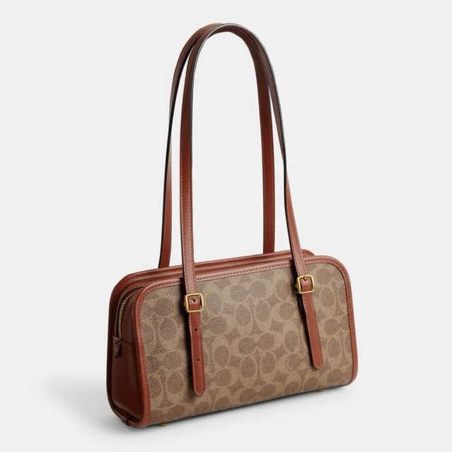 Coach Signature Swing Zip Tan Caramel