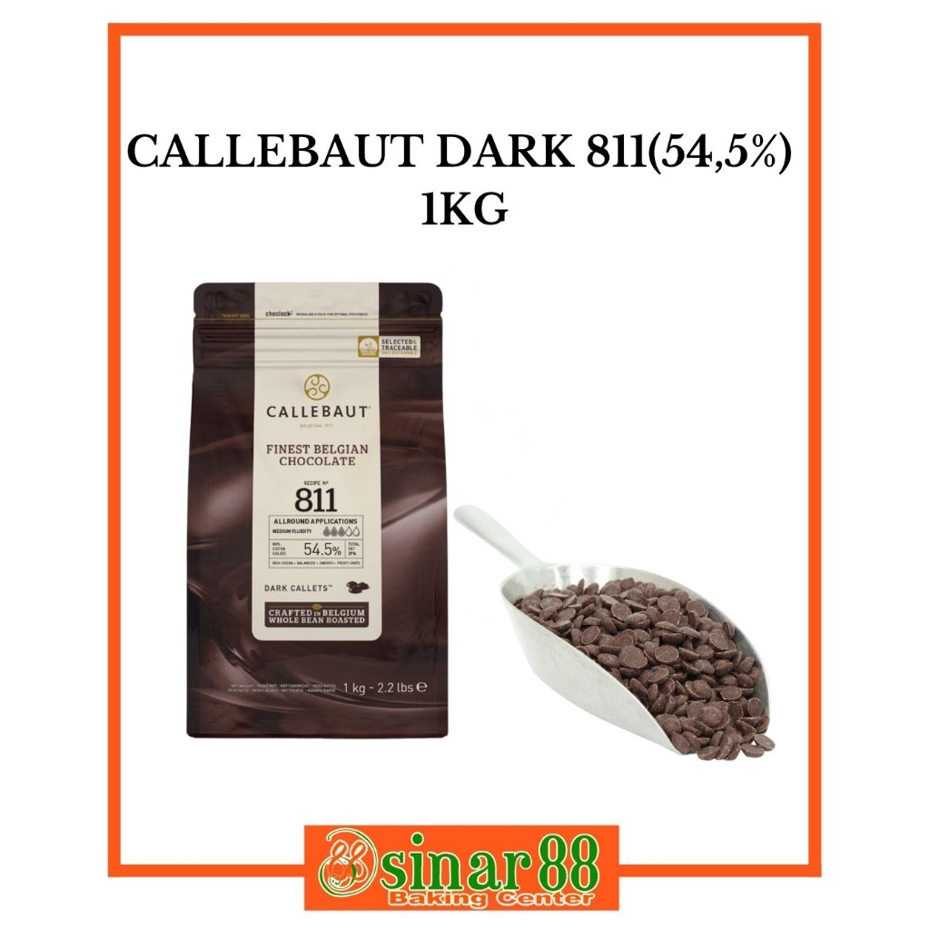 

Callebaut Dark 811 (54.5%) 1kg pack pabrik
