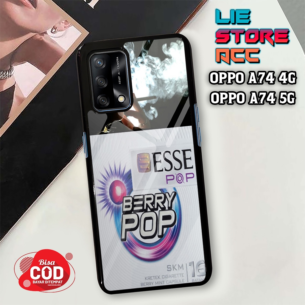 liestore_acc Case OPPO A74 4G / OPPO A74 5G Motif [ ROKOK ] Hp Glossy Casing Hardcase Softcase Bisa 