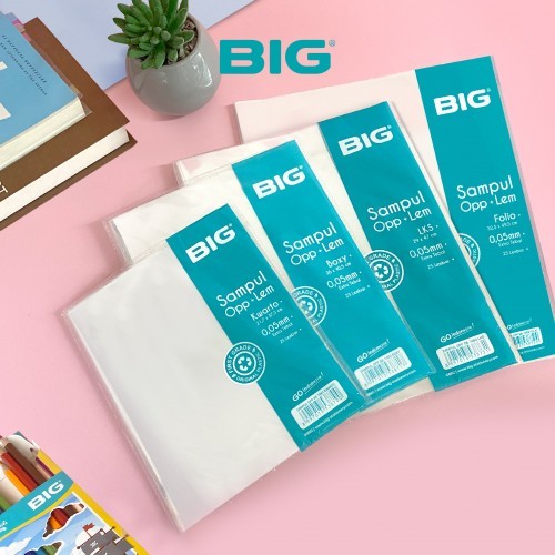 

BIG Sampul Buku Plastik OPP + Seal , 1 PAK @25 Pcs | SB-1001 Kwarto/ SB-1002 Boxy/SB-1003 Folio/SB-1004 LKS