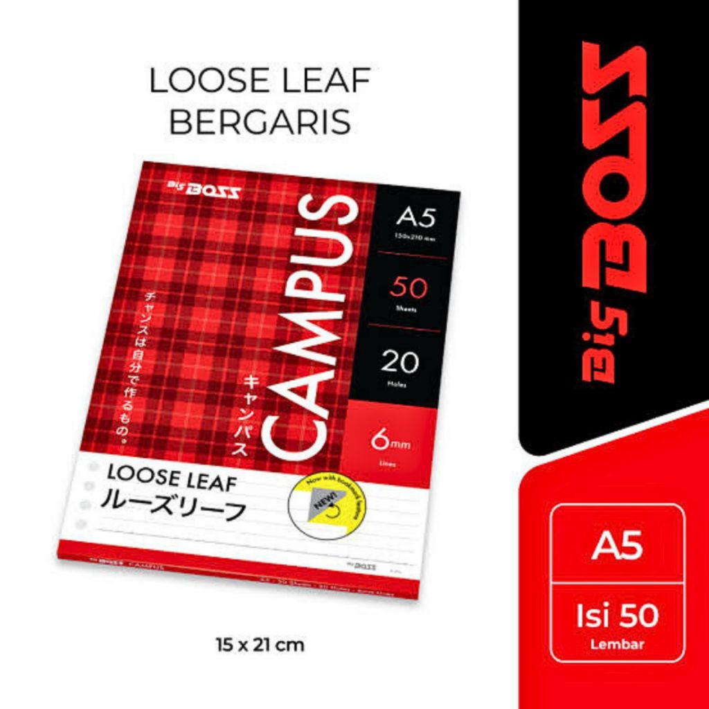 

Loose Leaf A5 Bigboss Campus 50 Sheets
