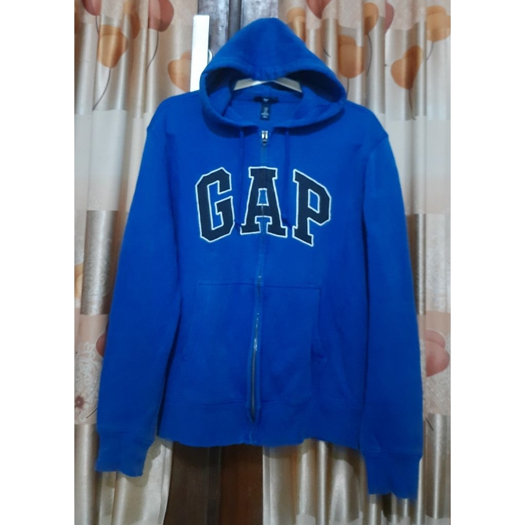 Hoodie Zipper Brand GAP Biru
