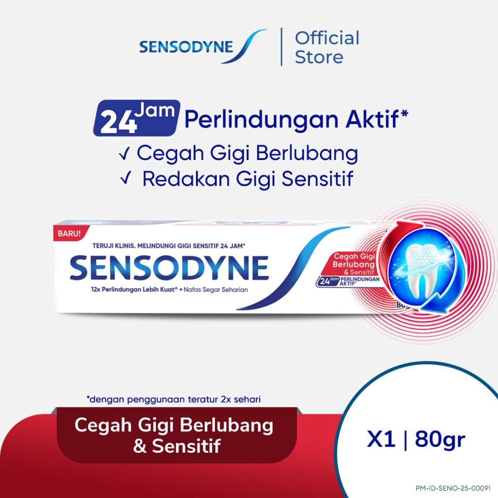 Sensodyne Toothpaste Pasta Gigi Cegah Gigi Berlubang & Sensitif 80gr