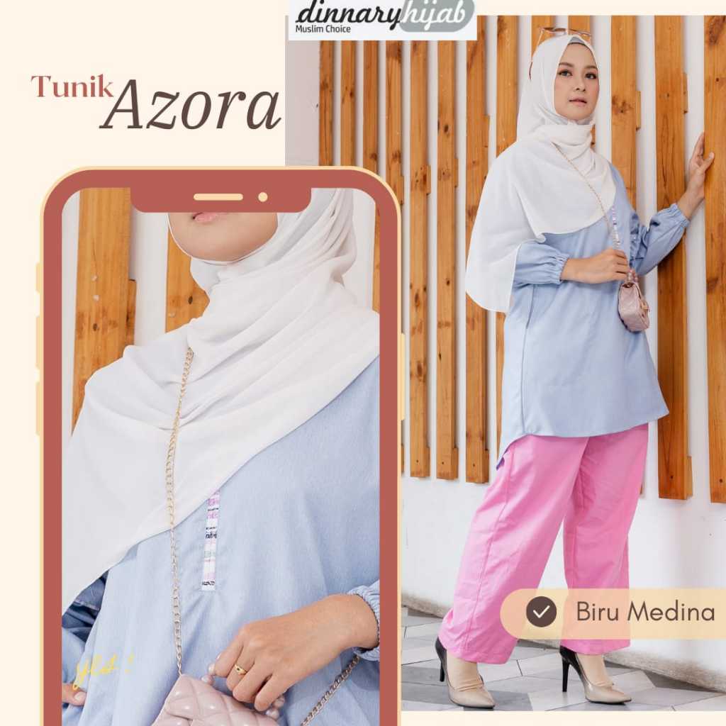 Tunik Azora-Tunik simple-elegant-Bahan adem