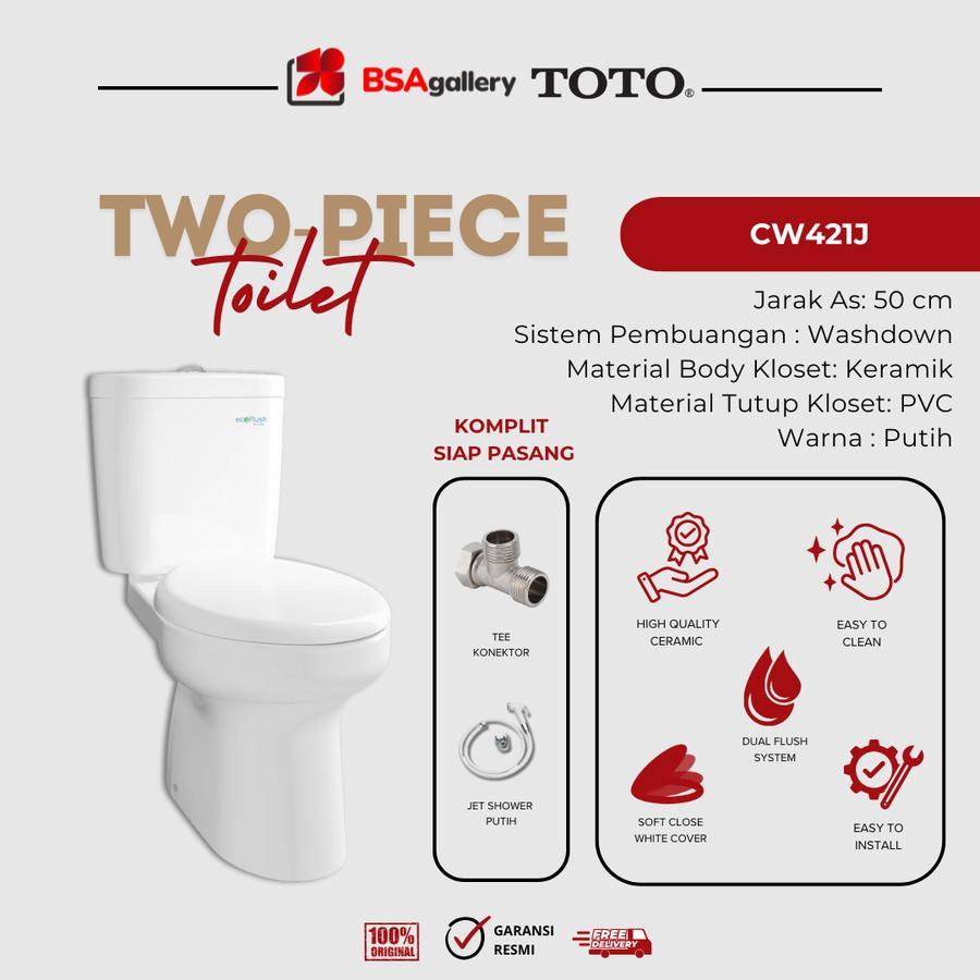 KLOSET DUDUK TOTO CW421J / CW 421 J / KLOSET DUDUK TOTO DUOBLOK SOFT CLOSING