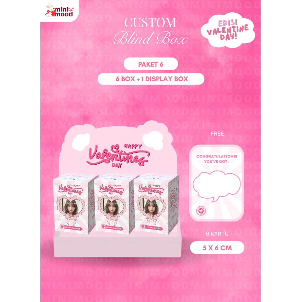 

[ONLY BOX] Blind Box Custom by minimood.co | Mystery Box Surprise Kejutan Hadiah Kado Ulang Tahun Birthday Valentine Spesial Hari Ibu Sweet Seventeen Graduation Wisuda