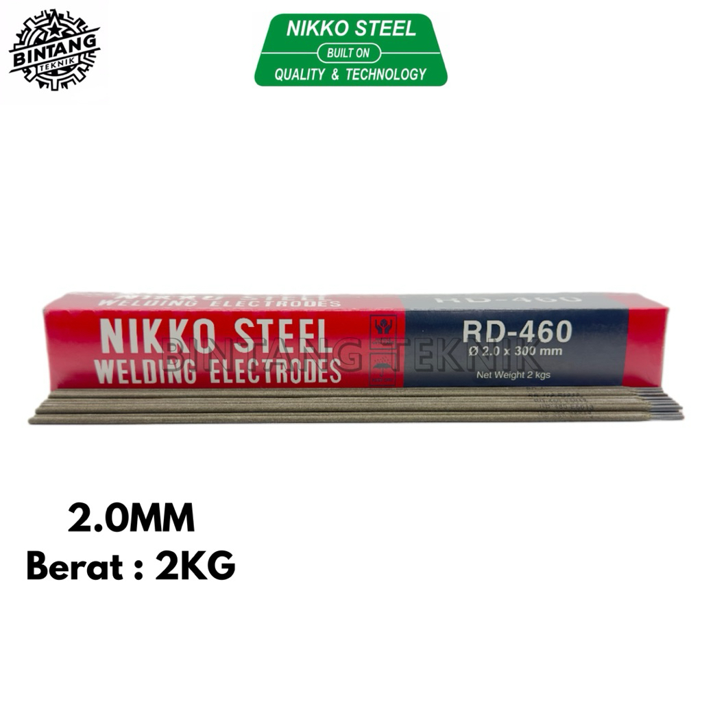 KAWAT LAS RD460 2.0MM [2 KG] / ELEKTRODA LAS LISTRIK NIKKO RD460 2.0MM