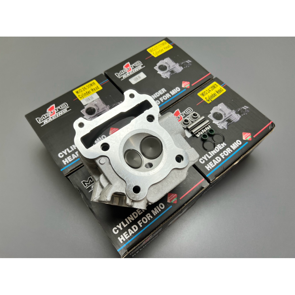 BLOK HEAD MOTO 1 CYLINDER HEAD MIO KARBU 2V (28-24) + KLEP +RETAINER MOTO1 RACING