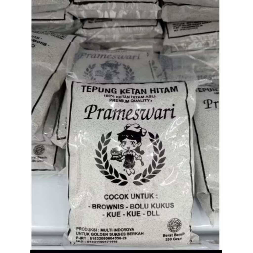 

Tepung Ketan Hitam Prameswari 250gr | Tepung Ketan Hitam | Resep Bolu Ketan Hitam Viral