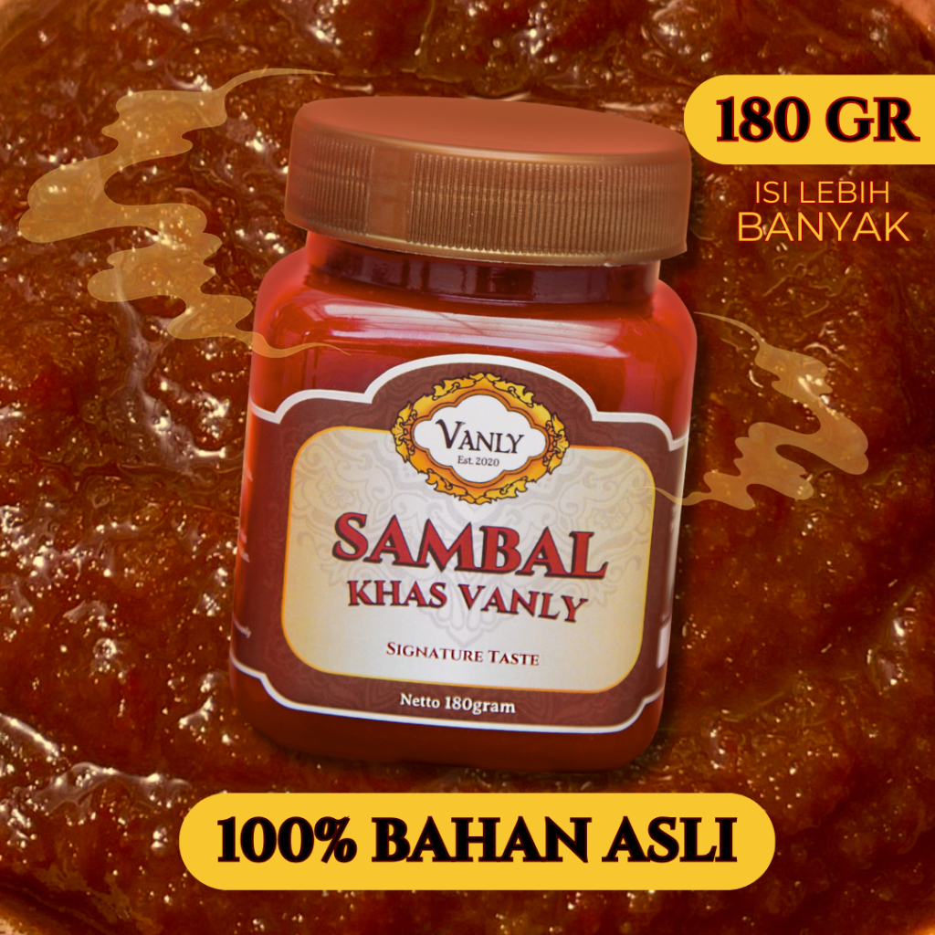 

[ BUMBU VANLY ] SAMBAL PREMIUM - SAMBAL KHAS VANLY / Pedas Gurih