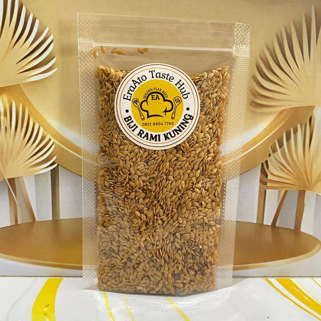

Biji Rami Kuning Utuh (Golden Flaxseed) 100gr – Superfood Premium