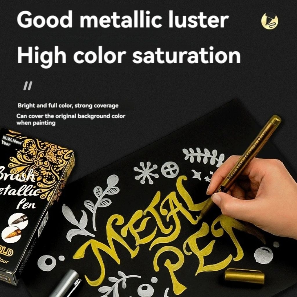 

GuangNa Spidol Permanen Metallic Marker Pen Waterproof 10mm